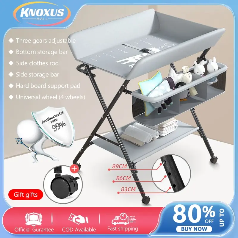 Baby Diapers Changing Table Foldable Newborn Multifunctional 0-5 Years Old Care Diaper Nursing Table