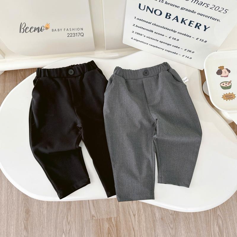 Quần dài âu FORM NHỎ,TĂNG SIZE Beemo chất vải mềm mại phong cách Hàn cho bé trai bé gái đi học đi tiệc sự kiện - 22317Q