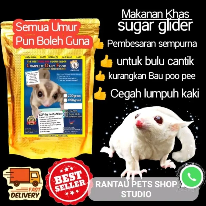 CDF Makanan Sugar Glider Food Big Pack 490g