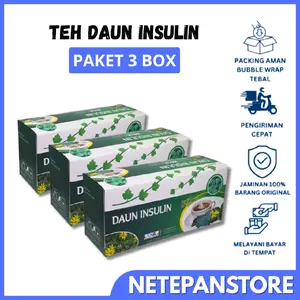 3 Box Teh Celup Daun Insulin Untuk Diabetes Menurunkan Gula Darah Secara Efektif Minuman Kesehatan Herbal