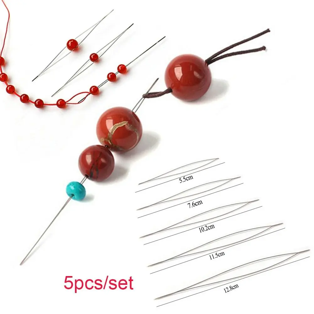 Jarum Manik, 5pcs, 38-150mm, Diperbuat daripada Bahan Keluli Tahan Karat, Sesuai untuk Membuat DIY, Gelang dan Kalung