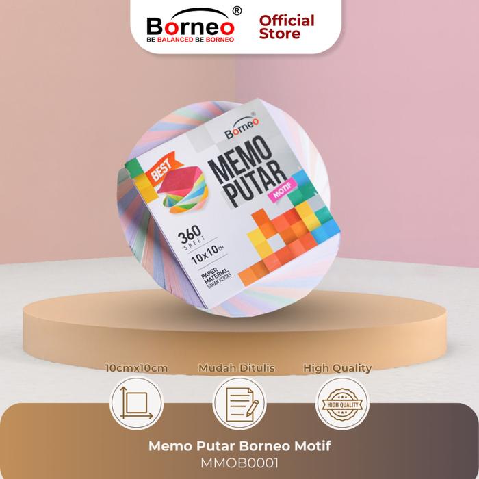 Gambar Borneo Memo Putar Borneo Motif Paper 10x10 cm 360 Lembar Kotak Polos 60 Pcs Box BE BALANCED BE BORNEO - Not Specified dari Borneo Stationery Kota Surabaya Tokopedia