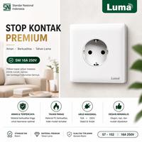Gambar LUMA Saklar Lampu Series S7 16A 250V / Stop Kontak Putih Saklar ON OFF Dinding Rumah Modern SNI Premium - 1 Gang 1 Arah (B2G1) dari Luma Store Kota Tangerang 3 Tokopedia