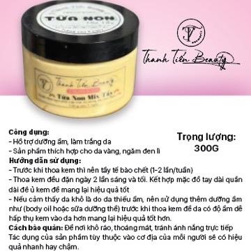 Kem Body Cốt Tữa Non 300G Tươm Dầu Vàng Trắng Khử Thâm Cấp Ẩm Collagen Vitamin E Chăm Sóc Da Sáng Mịn