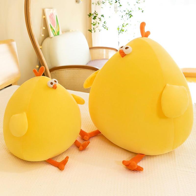 Búp Bê Nhồi Bông Gà Con Màu Vàng Dễ Thương Gà Béo Mềm Động Vật Nhồi Bông Đồ Chơi Nhồi Bông Co Giãn Quà Tặng Sinh Nhật