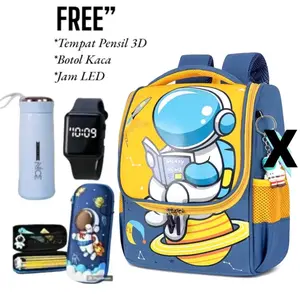 NEW Tas ransel sekolah anak TK PAUD tas fashionble tas karater astronott galaxy tas anak laki laki