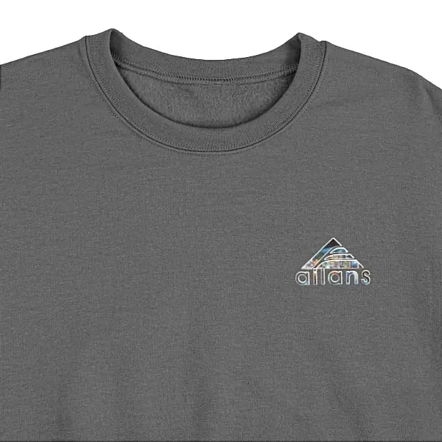 (AILANS) CREWNECK SWEATSHIRT PREMIUM LENGAN PANJANG COWOK ABU-ABU 1