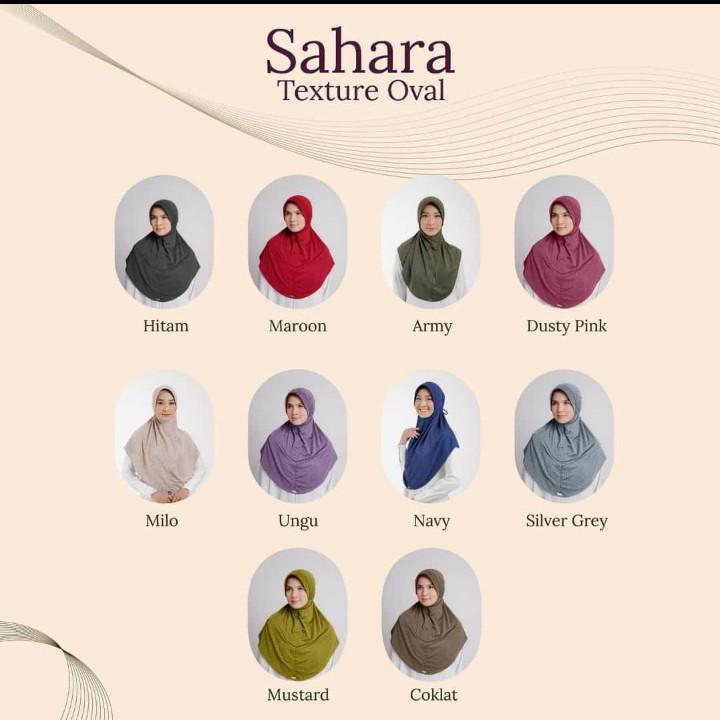 Elzatta Hijab Jilbab Bergo Kerudung Instan Zaria Sahara Nyaman Serut Spandex Muslim Cantik Lembut 2