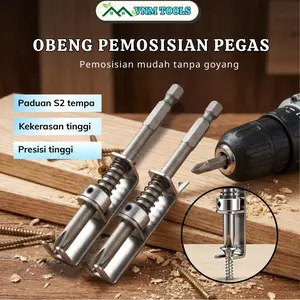 Penjepit sekrup pegas 2 bagian untuk mengencangkan sekrup dan mata bor, alat pengencang sekrup anti-jatuh mata obeng universal