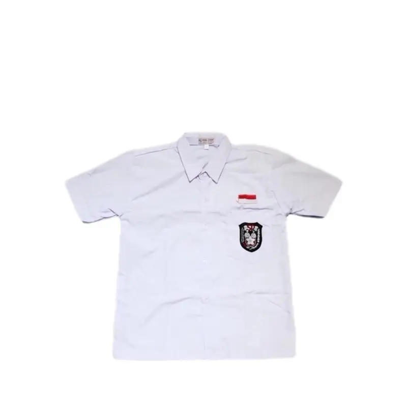 ￼seragam sekolah sd Baju putih pendek bahan oxford Ukuran standar sampai jumbo langsung dari konveksi Katun Nyaman  Lembut Kerah Kantong Kancing Logo Merah Kain Basic Tebal Bordir
