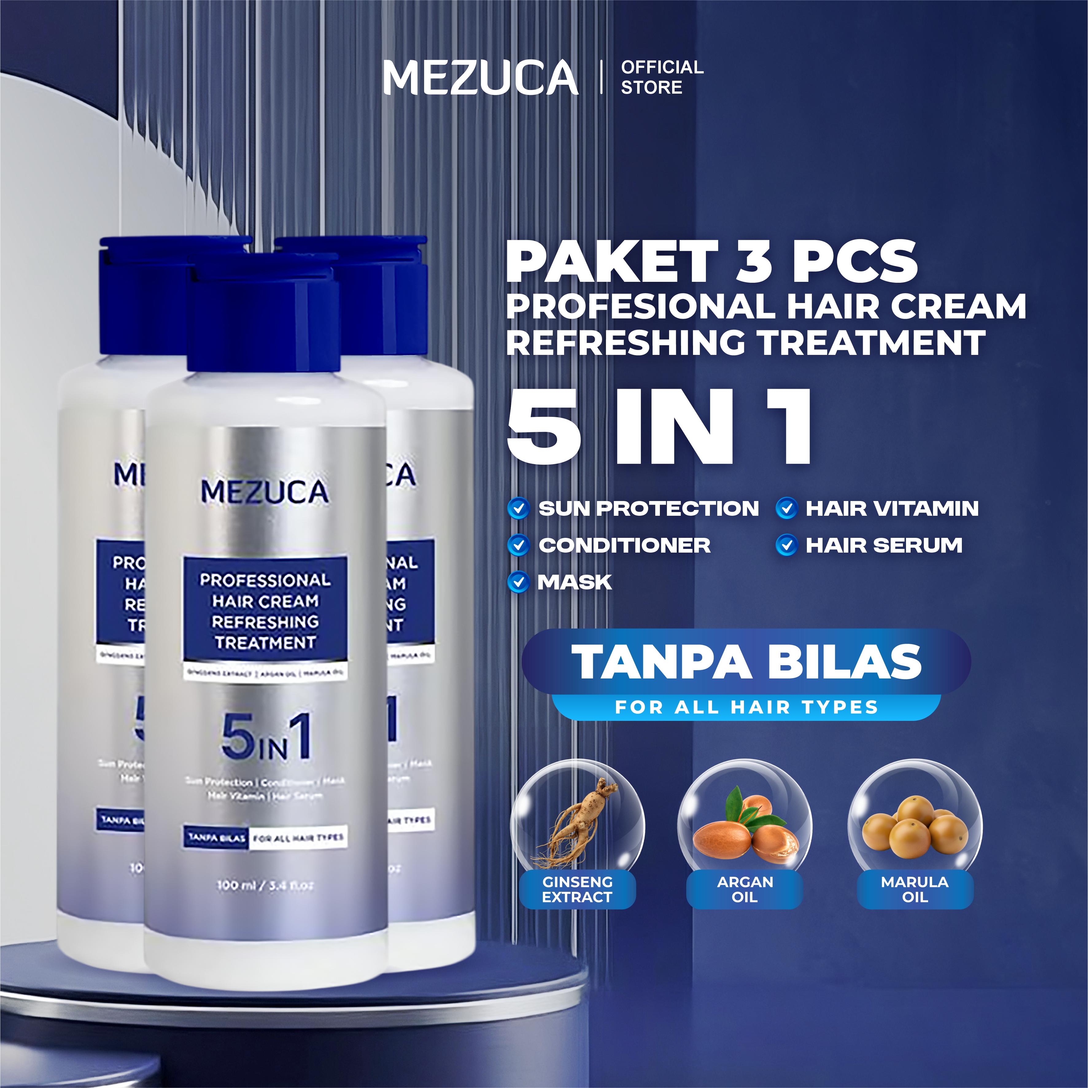 MEZUCA Profesional Hair Cream Refreshing Treatment Tanpa Bilas 5in1 Sun Protection Conditioner Vitamin Serum Masker Rambut Lembut MEZUCA Profesional Hair Cream Refreshing Treatment Tanpa Bilas 5in1 Sun Protection Conditioner Vitamin Serum Masker Rambut Lembut