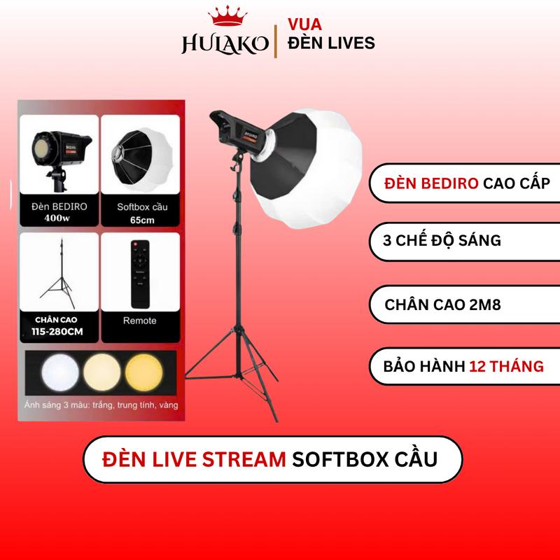 Đèn chụp studio, Đèn livestream bán hàng, Đèn sofbox cầu, Hỗ trợ livestream,…