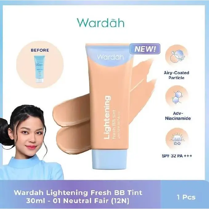 Wardah Lightening Fresh BB Tint 15ml - Wardah Lightening BB Cream 4 Warna BPOM Wajah Foundation 4