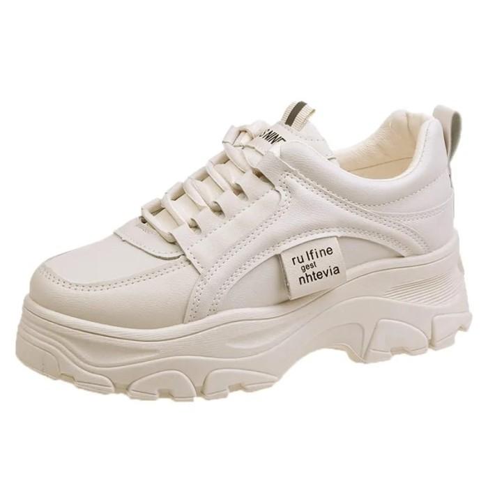 Masok! Sale 8.8 Sepatu Sneakers Putih Platform Tinggi Korean Style Ufli 2