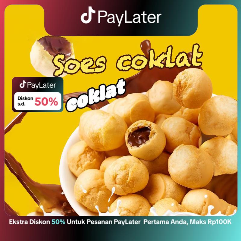 COD Soes Coklat Cokelat/strawberry/ 500g/1kg /Update kemasan terbaru / merek baru/Malona/ mix rasa/halal Kue Sus Kering Isi soes coklat lumer 1 kgr Enak Murah （Cemilan keluarga, cocok untuk dewasa dan anak-anak） Chocolate Food Makanan Snack Manis 0