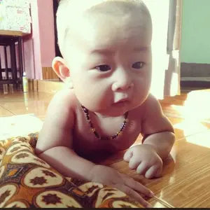 Amber Buddy | XR42M Kalung & Gelang Bayi Baltic Amber Multicolour Brown Glossy - 32cm & 14cm