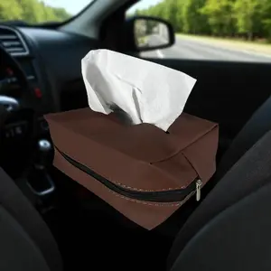 KUSH Tempat Tisu Mobil Multifunctional Car Tissue Box Nappa Leather - K-7
