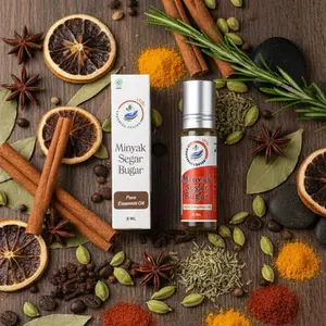 Minyak Segar Bugar Organico fusion Pure Essential Oil Rasa Segar Mengurangi Lelah Meningkatkan Mood Praktis untuk Aromaterapi