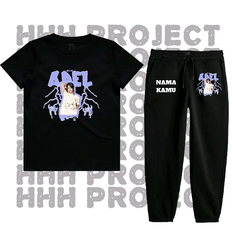 Baju Kaos Setelan Anak Adel jkt48 Best seller high quality Bisa COD FREE NAMA- Fashion retro xl 0