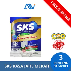 SKS Susu Etawa | Favorit Bunda Muzdalifah | Paket Hemat 30 Sachet Susu SKS Rasa Jahe Merah Tinggi Kalsium dan Vitamin D