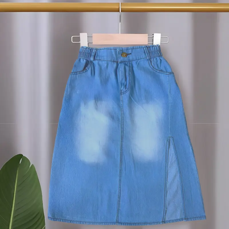 ROK WHISKER ANAK PEREMPUAN TANGGUNG USIA 10-12 TAHUN//ROK BELAH MIDI PANJANG 7/8 Fashion 2