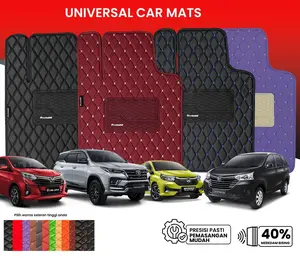 JK Karpet Mobil Kulit 5 Pcs 2 Baris Waterproof Premium Universal Bisa Diaplikasikan Ke Semua Mobil Car Tahan Panas Anti Sobek Anti Debu