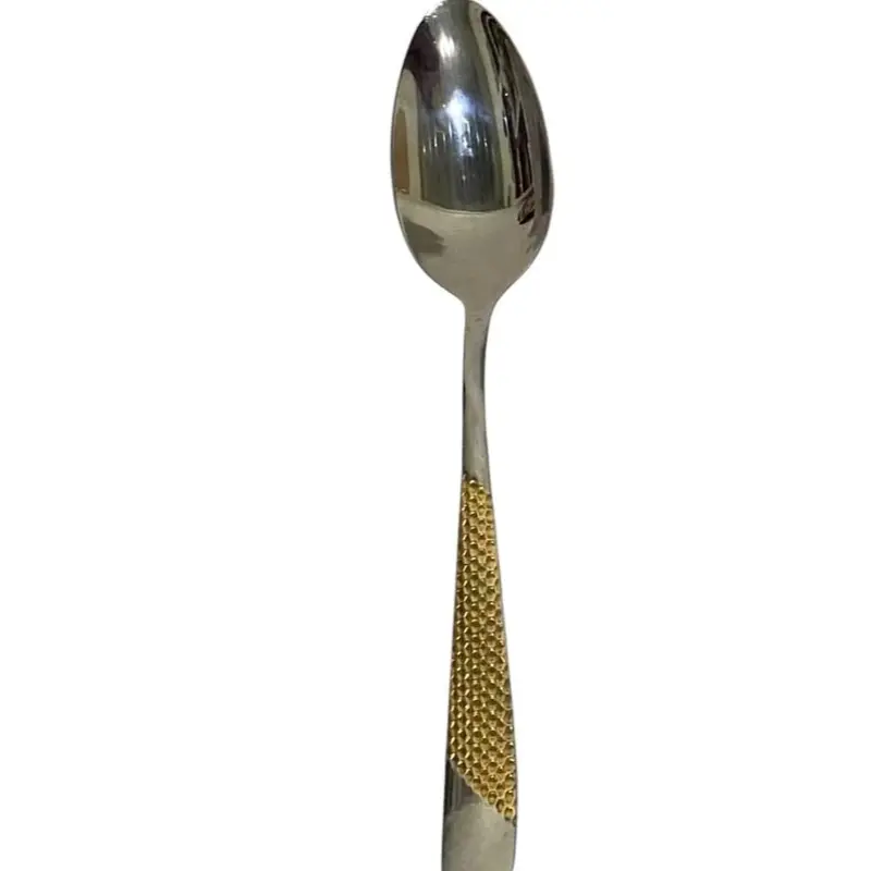 Sendok Makan Lapisan Gold 24 Karat / Sendok Makan Premium Super Tebal / Sendok Dan Makan Garpu Ala Korea / Pelarakan Makan Korea / Sendok Korea / Sendok Makan Set / Korean Cutlery Set 8