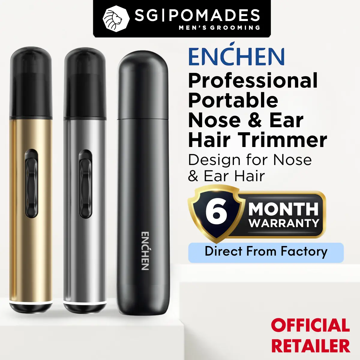 Enchen EN001 / EN005 Nose Hair Trimmer - Double-edged Cutter Head, Portable, Safe and Painless