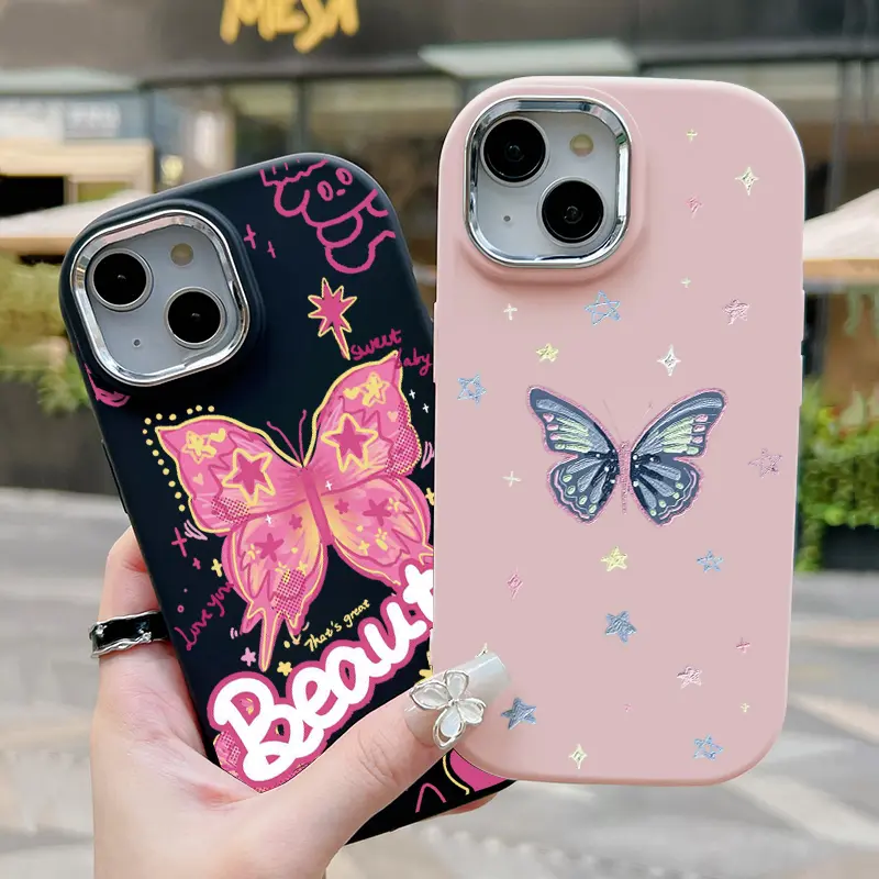 Casing Hp Untuk Samsung Galaxy A06 Case Kesing Cesing pola kupu-kupu Kasing Silikon lemak Softcase 5