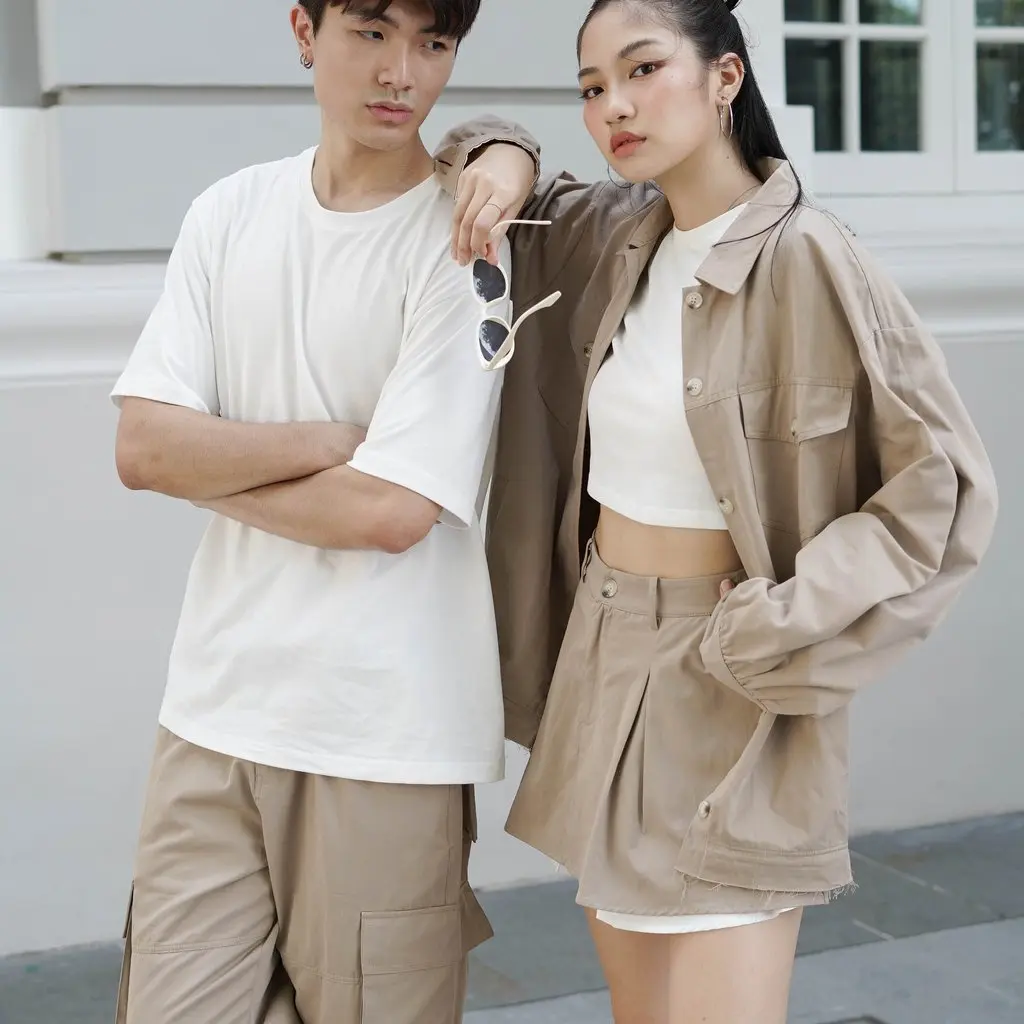 *TPZ* PARALLEL CARGO SKORTS IN KHAKI BROWN