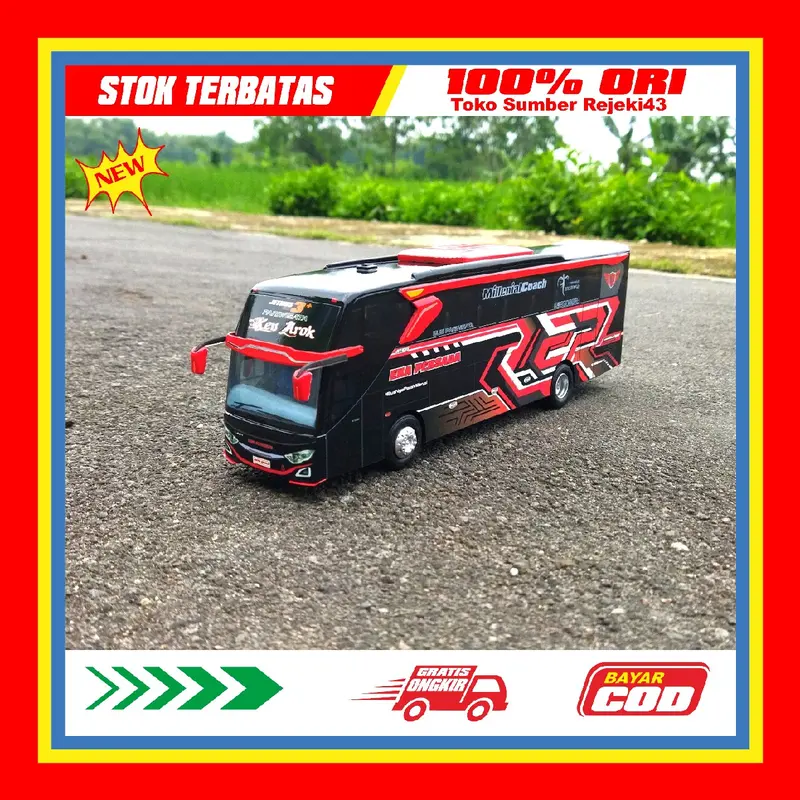 Bus EKA PERSADA KEN AROK miniatur bus detail super keren untuk hadiah si kecil dan si besar full interior keren Toys Control 1