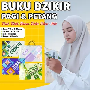 ANP88 - Buku Saku Dzikir Pagi & Petang Praktis Teks Arab dan Terjemah Ukuran 7x10 cm Cover Tebal Glossy 64 Halaman Cocok untuk Semua Kalangan