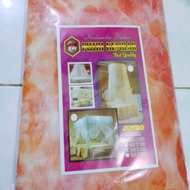 Paket Isi 2 Pcs Kelambu anti nyamuk motif bunga ukuran 200x200 200x180 200x150 5