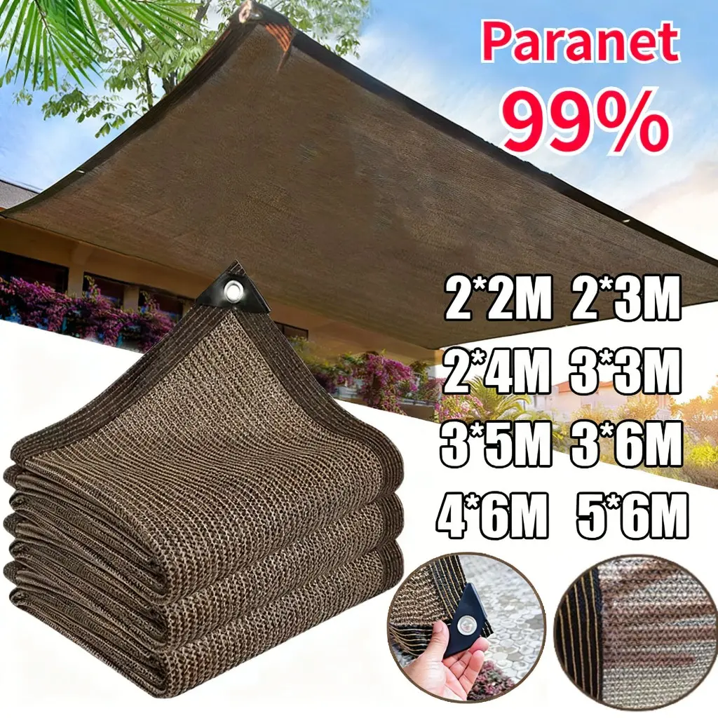 Jaring Paranet 99% Anti Uv Sunshade Net Tabir Surya Coklat Taman Paranet Lebar  Peneduh Paranet 99% Anti-Uv Jaring/Jaring Paranet/ Paranet Shading Net /Garden Sunshade Net /Jaring Rumah Kaca Jaring Tabir
