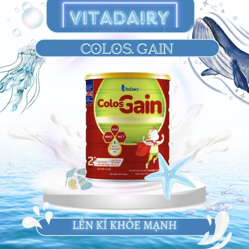 [Vitadairy] Sữa Colos Gain 800g - Bổ sung sữa non Colos igg 24h, tăng cường hệ miễn dịch cho trẻ