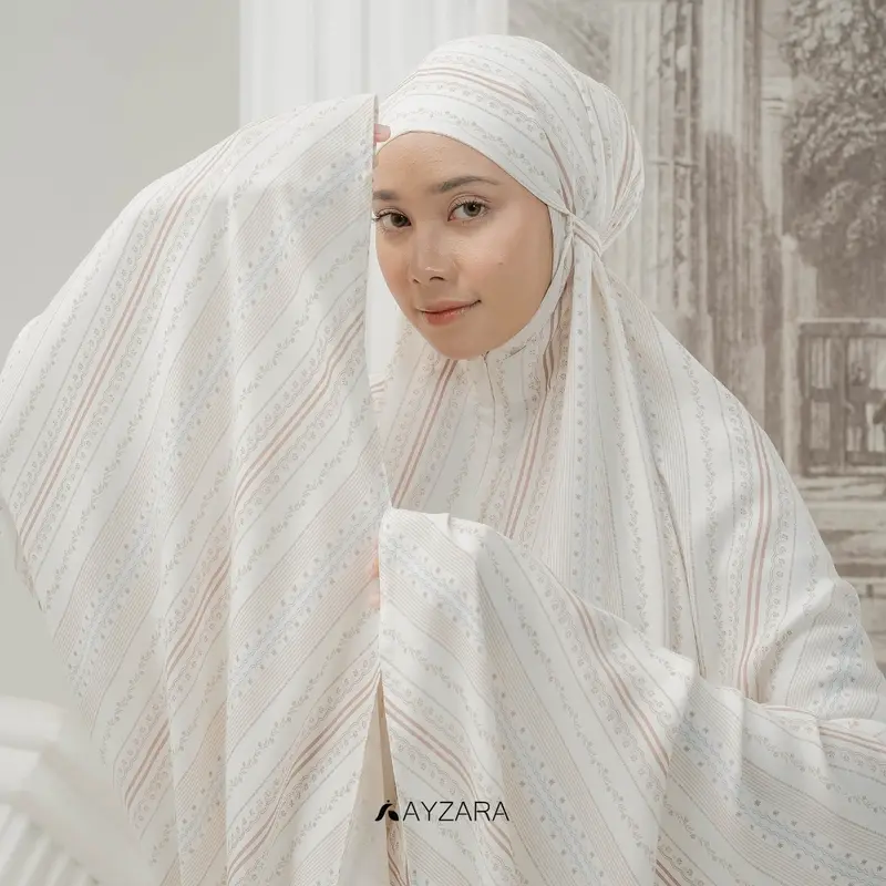 AYZARA - Mukena Dewasa Motif Rayon Azura Series Atasan Bawahan 6