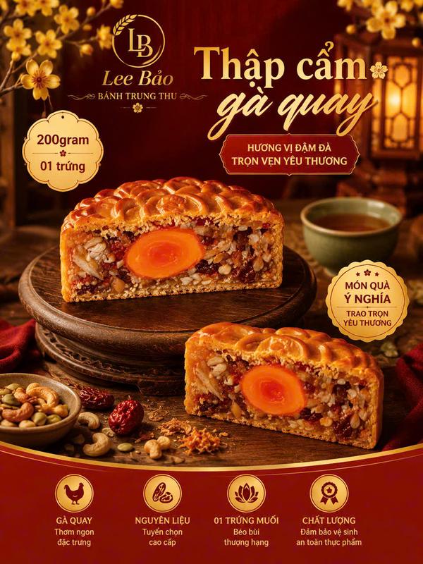 Thập Cẩm Gà Quay Thượng Hạng - Loại A có hộp có túi ( Ít ngọt, không