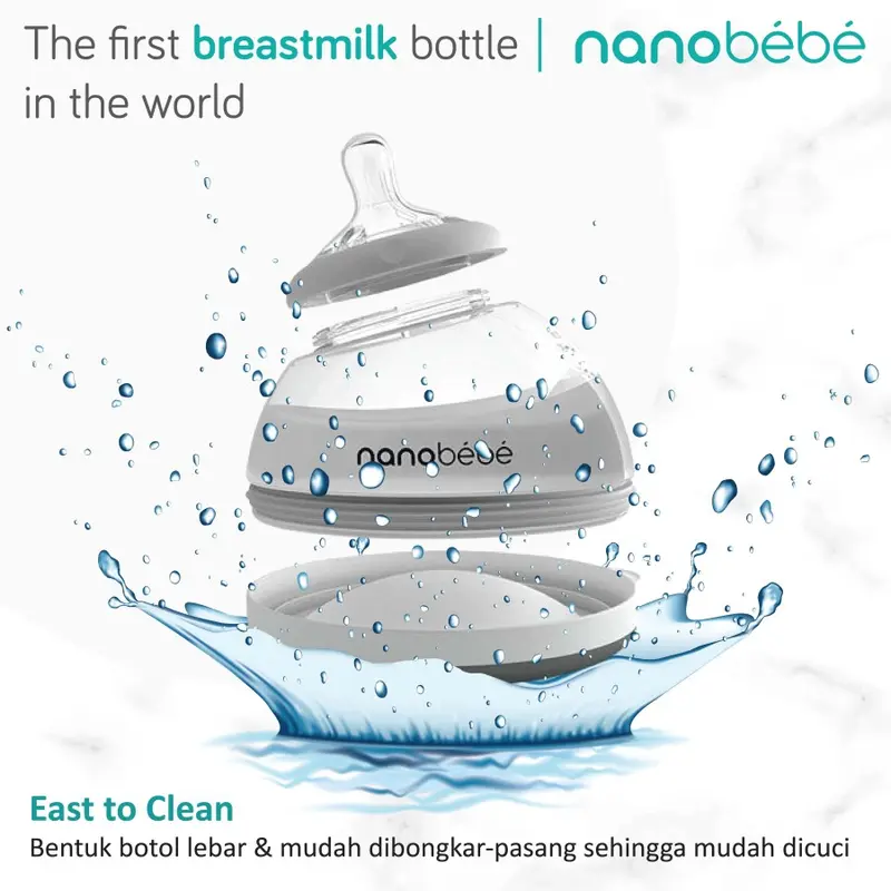 NANOBEBE Bottle botol susu bayi 240ml single pack 2