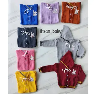 Atasan sweater Hoodie bayi bahan rajut
