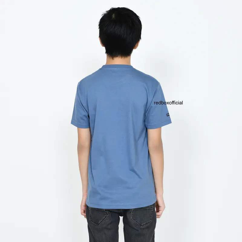 Baju Kaos Anak Tanggung Laki Laki Premium Distro Kekinian Clothing Karakter Katun Combed Biru Denim REDBOX Original Fashion 3