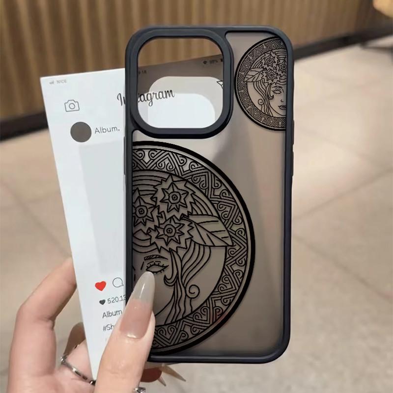 Ốp điện thoại, silicon mềm, hình minh họa nữ thần nghệ thuật, phù hợp với iPhone 16promax 16 15 14 promax 13promax 13 12 11 promax 17promax 15pro, ốp bảo vệ chống rơi.