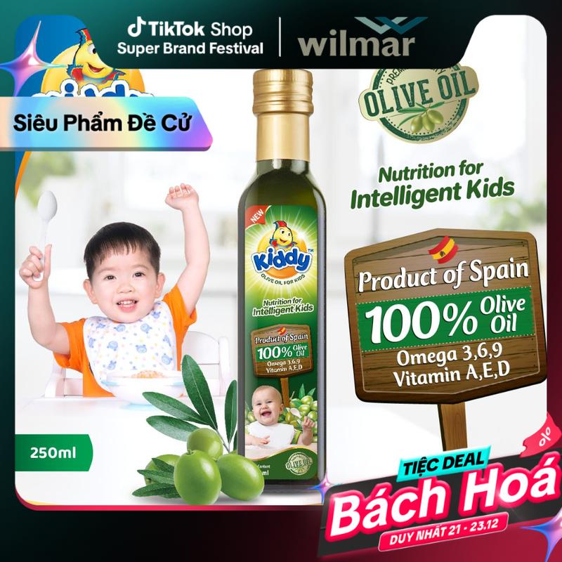  Dầu ăn ô-Liu dinh dưỡng cho trẻ em nhãn hiệu Kiddy 250ml 