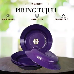 Piring Makan Plastik Tujuh 1 Lusin Food Grade Warna Ungu Anti Pecah Bahan Berkualitas Tinggi 12 Pcs Kitchenware Piring Makan Plastik Tujuh 1 Lusin Food Grade Warna Ungu Anti Pecah Bahan Berkualitas Tinggi 12 Pcs Kitchenware