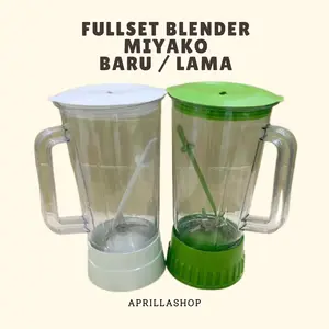 Set Lengkap Blender Miyako Baru / Gelas + Mounting JUS Blender MIYAKO model BARU / Gelas + Pisau Blender SET Juice kopel model PLASTIK / KARET / Miyako Baru / Lama