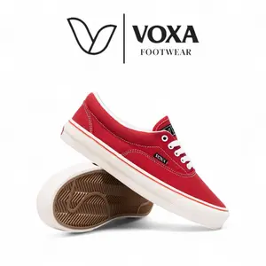 Voxa - Classic New Era Red White Sepatu Sneakers Unisex FREE KAOS KAKI + DOUBLE BOX