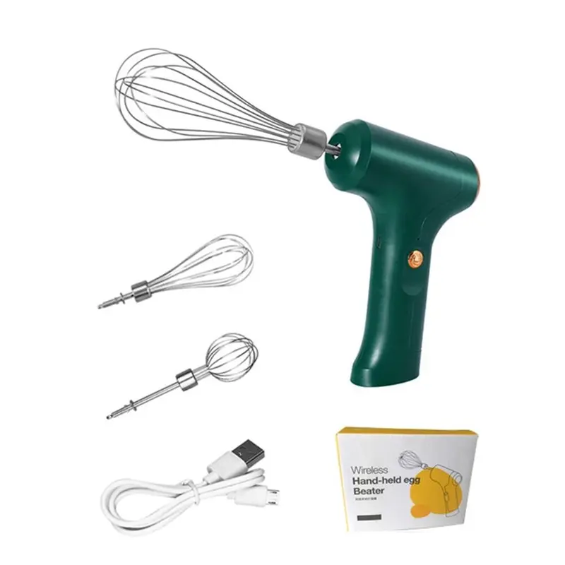 Mixer Tangan Mini Tanpa Kabel USB Rechargeable Hand Mixer 2 Detachable Whisk/Super Hand Mixer Free 2 Buah Alat Pengocok / Mixer RANDOM 1