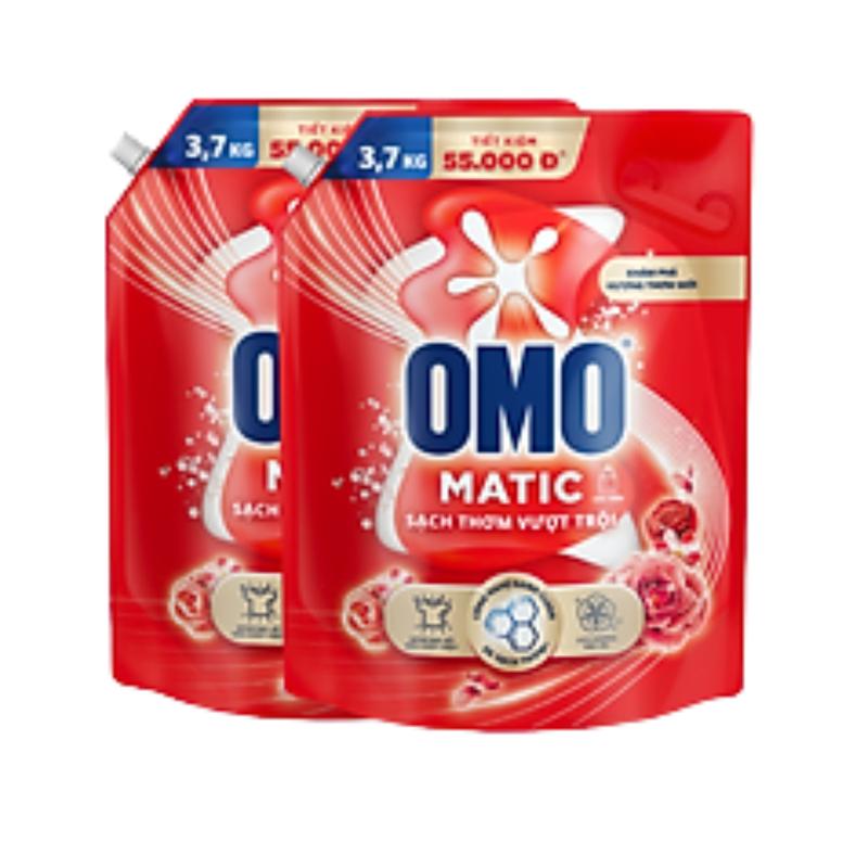 Combo 2 Túi Nước Giặt Omo Matic Cho Máy Giặt Cửa Trên Sạch Sâu Vượt Trội Khử Mùi Toàn Diện 3.7KG