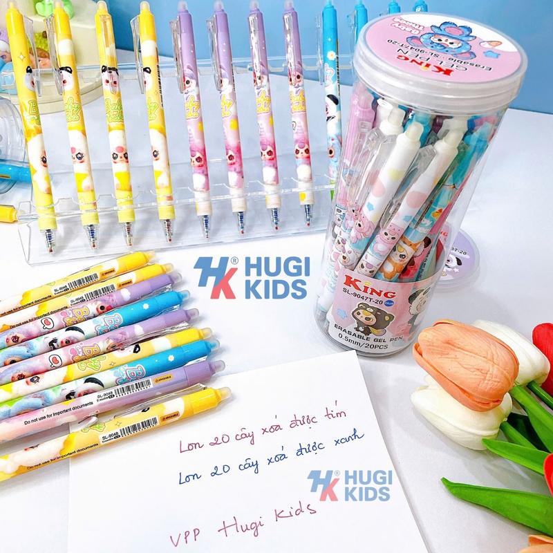 Hộp 12 Cây Bút Gel Bấm Tẩy Xóa Được – Ngòi 0.5mm Viết Êm Nét Đẹp Nhiều Mẫu Ngộ Nghĩnh 2025