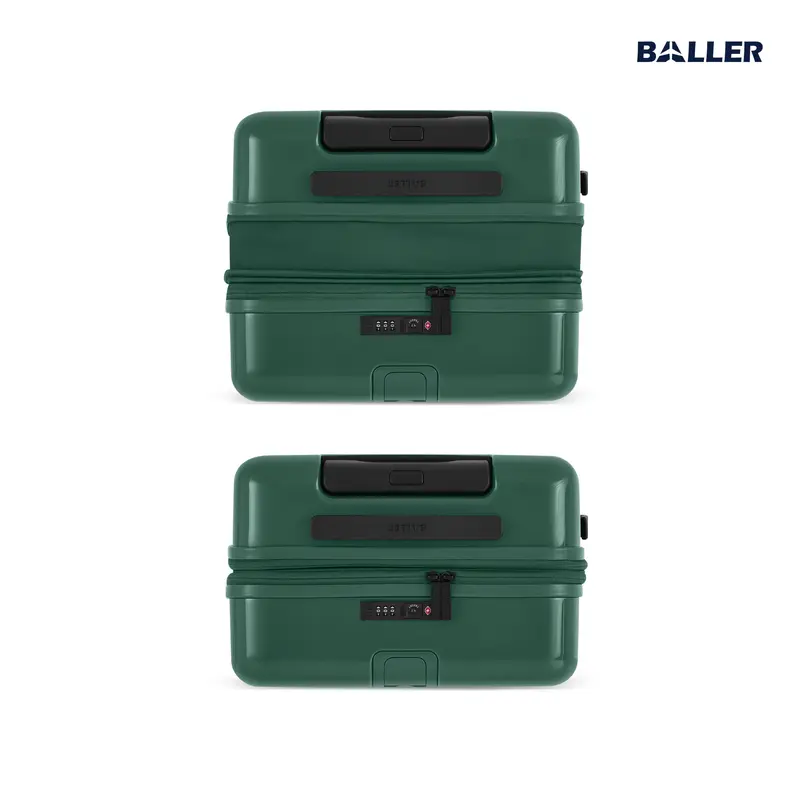 BALLER Koper Expandable Zipper Polycarbonate Carry On 20 inch Gloss Green - Koper Kabin Kecil Travelling TSA Lock 3