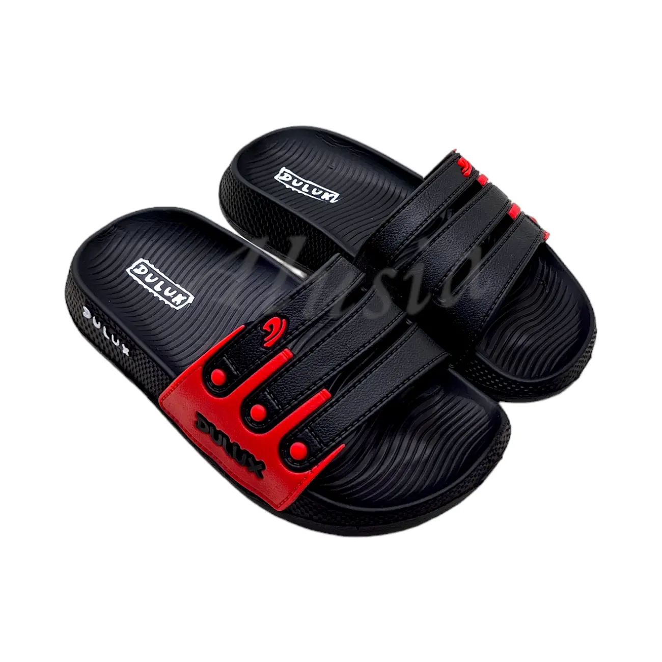 DULUX Sandal Slop Anak Laki LakiTerbaru Kekinian Motif 3 titik Fashion